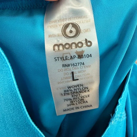 Mono b Pace Rival Skirt Women Large Blue Athletic Tennis Golf Skort - Picture 9 of 13